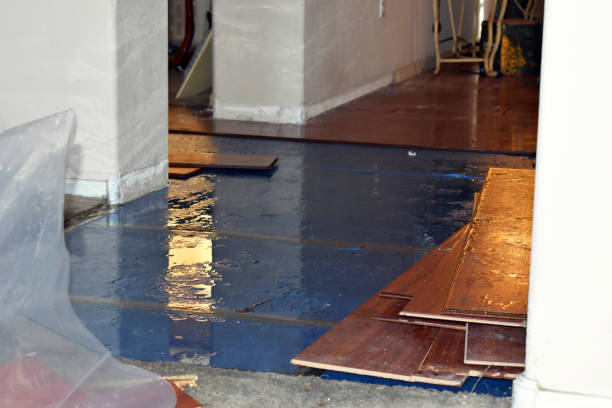 Professional Flood Damage Restoration technician working in Asbury, NJ